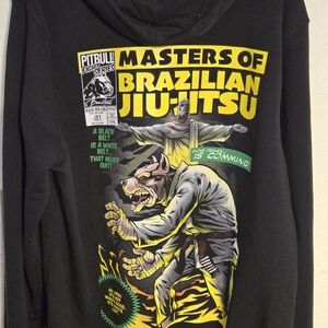 Pitbull Black Graphic Hoodie - Brazilian Jiu-Jitsu Design